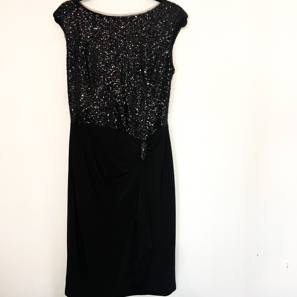 Lauren Ralph Lauren Black Sequin Cocktail Dress